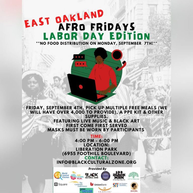 East Oakland Afro Fridays Labor Day Addition