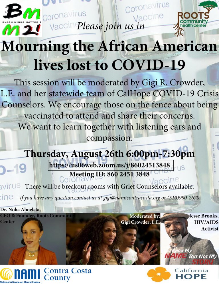 Mourning the African American lives lost during COVID 19