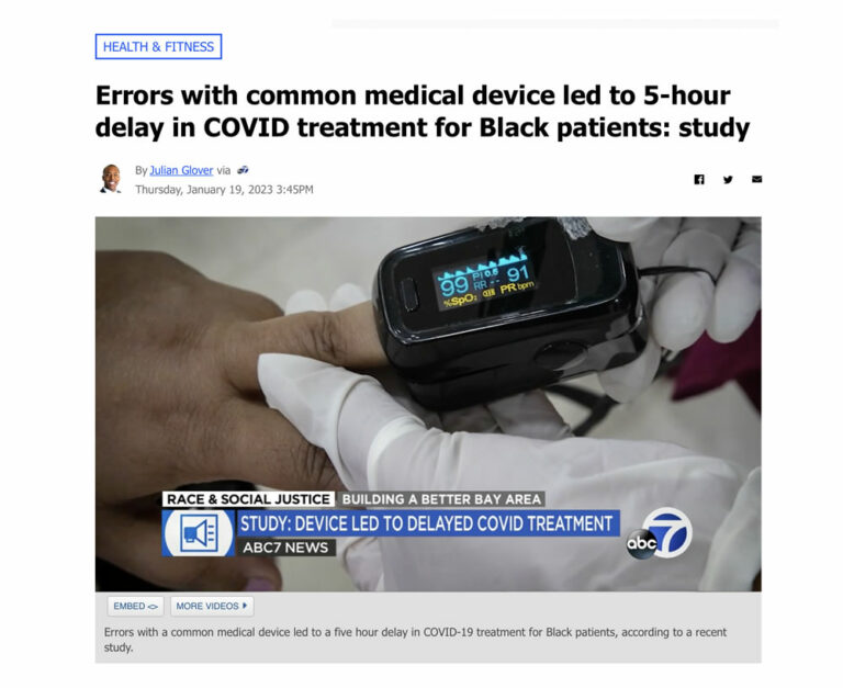 Errors with common medical device led to 5-hour delay in COVID treatment for Black patients: study