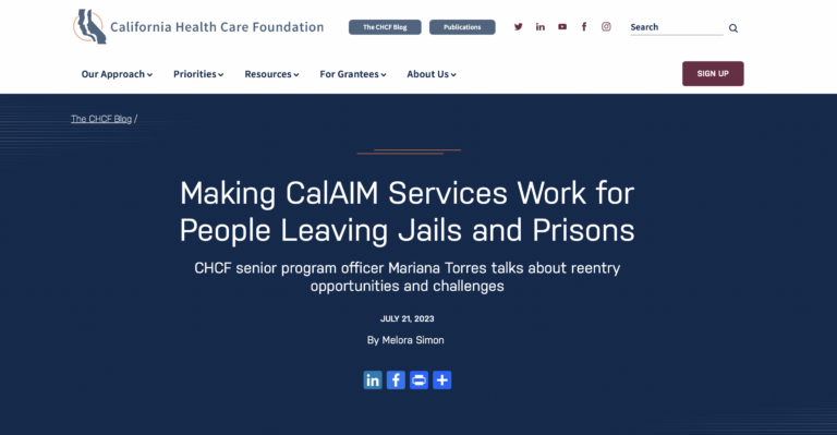 Making CalAIM Services Work for People Leaving Jails and Prisons